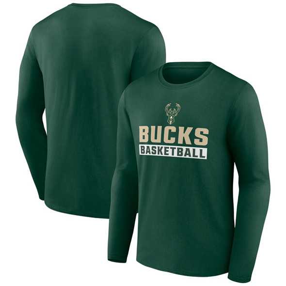 Men's Milwaukee Bucks Green Let's Go Long Sleeve T-Shirt,We sell and wholesale Men's Milwaukee Bucks Green Let's Go Long Sleeve T-Shirt on line form chian!