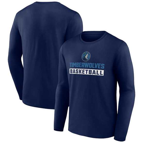 Men's Minnesota Timberwolves Navy Let's Go Long Sleeve T-Shirt,We sell and wholesale Men's Minnesota Timberwolves Navy Let's Go Long Sleeve T-Shirt on line form chian!