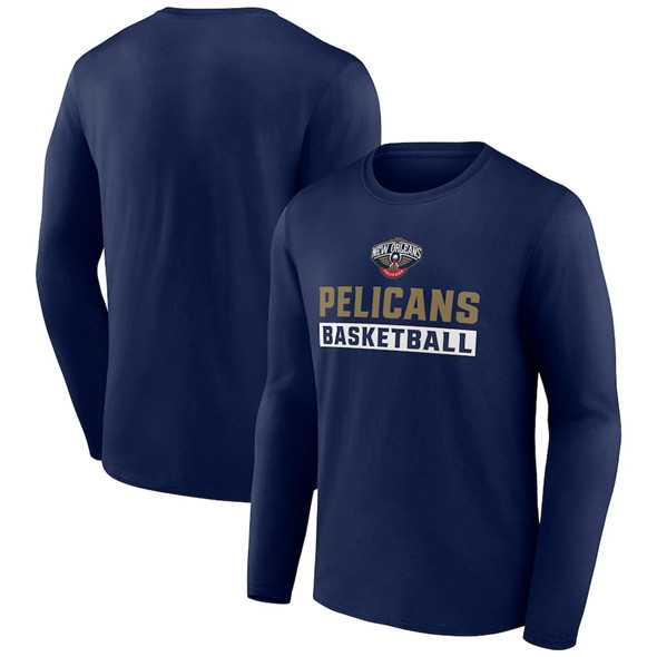 Men's New Orleans Pelicans Navy Let's Go Long Sleeve T-Shirt,We sell and wholesale Men's New Orleans Pelicans Navy Let's Go Long Sleeve T-Shirt on line form chian!