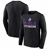 Men's Sacramento Kings Black Let's Go Long Sleeve T-Shirt,baseball caps,new era cap wholesale,wholesale hats