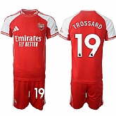Men's Arsenal F.C #19 Leandro Trossard Red 2025 Home Soccer Jersey Suit,baseball caps,new era cap wholesale,wholesale hats