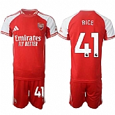 Men's Arsenal F.C #41 Declan Rice Red 2025 Home Soccer Jersey Suit,baseball caps,new era cap wholesale,wholesale hats