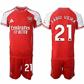 Men's Arsenal F.C #21 Fabio Vieira Red 2025 Home Soccer Jersey Suit,baseball caps,new era cap wholesale,wholesale hats