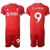 Men's Liverpool #9 Darwin 2025 Red Home Soccer Jersey Suit,baseball caps,new era cap wholesale,wholesale hats