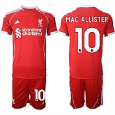 Men's Liverpool #10 Alexis Mac Allister 2025 Red Home Soccer Jersey Suit,baseball caps,new era cap wholesale,wholesale hats