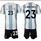 Men's Argentina #23 Emiliano Martinez White Blue 2024-25 50th Anniversary Home Soccer Jersey Suit,baseball caps,new era cap wholesale,wholesale hats