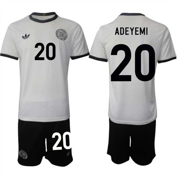 Men's Germany #20 Karim Adeyemi White 2025 Home Soccer Jersey Suit,We sell and wholesale Men's Germany #20 Karim Adeyemi White 2025 Home Soccer Jersey Suit on line form chian!