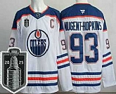 Men's Edmonton Oilers #93 Ryan Nugent Hopkins White 2025 Stanley Cup Final Authentic Jersey,baseball caps,new era cap wholesale,wholesale hats