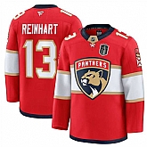 Men's Florida Panthers #13 Sam Reinhart Red 2025 Stanley Cup Final Patch Stitched Hockey Jersey Dzhi,baseball caps,new era cap wholesale,wholesale hats
