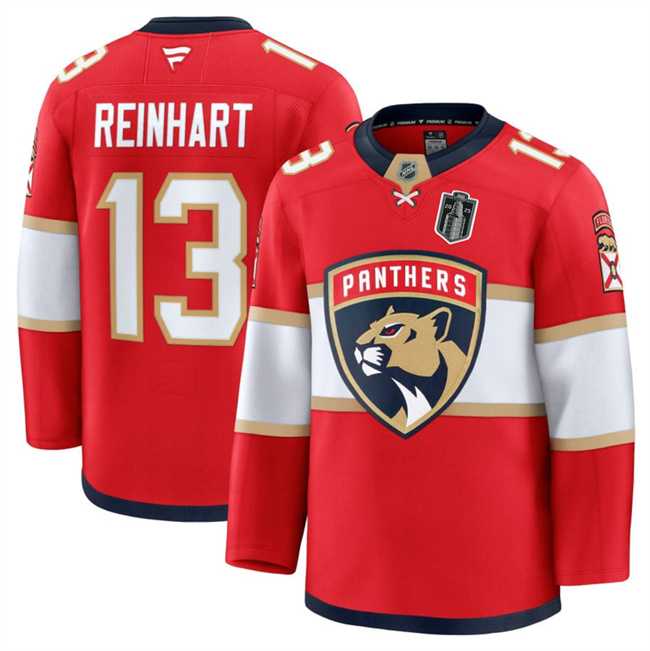 Men's Florida Panthers #13 Sam Reinhart Red 2025 Stanley Cup Final Patch Stitched Hockey Jersey Dzhi,We sell and wholesale Men's Florida Panthers #13 Sam Reinhart Red 2025 Stanley Cup Final Patch Stitched Hockey Jersey Dzhi on line form chian!