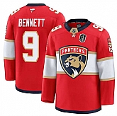Men's Florida Panthers #9 Sam Bennett Red 2025 Stanley Cup Final Patch Stitched Hockey Jersey Dzhi,baseball caps,new era cap wholesale,wholesale hats