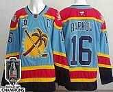 Men's Florida Panthers #16 Aleksander Barkov Blue 2025 Stanley Cup Champions Authentic Jersey,baseball caps,new era cap wholesale,wholesale hats