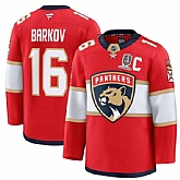 Men's Florida Panthers #16 Aleksander Barkov Red Home 2025 Stanley Cup Champions & C Patch Stitched Hockey Jersey Dzhi,baseball caps,new era cap wholesale,wholesale hats