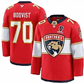 Men's Florida Panthers #70 Jesper Boqvist Red Home 2025 Stanley Cup Champions Patch Stitched Jersey Dzhi,baseball caps,new era cap wholesale,wholesale hats