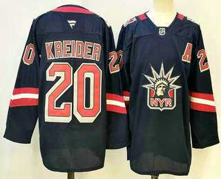 Men's New York Rangers #20 Chris Kreider Navy Reverse Retro Authentic Jersey,We sell and wholesale Men's New York Rangers #20 Chris Kreider Navy Reverse Retro Authentic Jersey on line form chian!