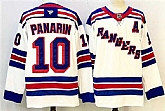 Men's New York Rangers #10 Artemi Panarin White With A Patch 2024-25 Away Stitched Jersey,baseball caps,new era cap wholesale,wholesale hats