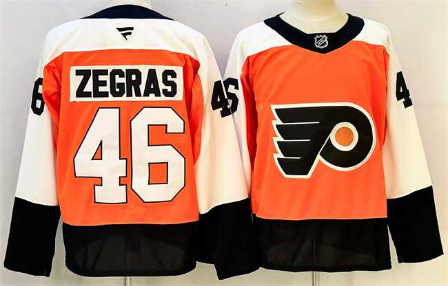 Men's Philadelphia Flyers #46 Trevor Zegras Orange 2024 Stitched Jersey,We sell and wholesale Men's Philadelphia Flyers #46 Trevor Zegras Orange 2024 Stitched Jersey on line form chian!