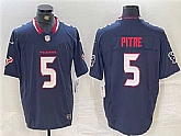 Men's Houston Texans #5 Jalen Pitre Navy F.U.S.E. Vapor Limited Football Stitched Jersey,baseball caps,new era cap wholesale,wholesale hats