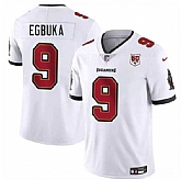 Men & Women & Youth Tampa Bay Buccaneers #9 Emeka Egbuka White 2025 Draft 50th Anniversary Patch Vapor Untouchable Limited Stitched Jersey,baseball caps,new era cap wholesale,wholesale hats