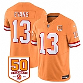 Men & Women & Youth Tampa Bay Buccaneers #13 Mike Evans Orange 2025 F.U.S.E. 50th Anniversary Patch Vapor Untouchable Limited Stitched Jersey,baseball caps,new era cap wholesale,wholesale hats