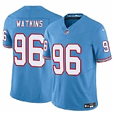 Men & Women & Youth Tennessee Titans #96 Carlos Watkins Blue 2025 F.U.S.E. Throwback Vapor Limited Stitched Jersey,baseball caps,new era cap wholesale,wholesale hats