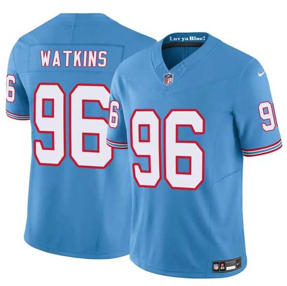 Men & Women & Youth Tennessee Titans #96 Carlos Watkins Blue 2025 F.U.S.E. Throwback Vapor Limited Stitched Jersey,We sell and wholesale Men & Women & Youth Tennessee Titans #96 Carlos Watkins Blue 2025 F.U.S.E. Throwback Vapor Limited Stitched Jersey on line form chian!