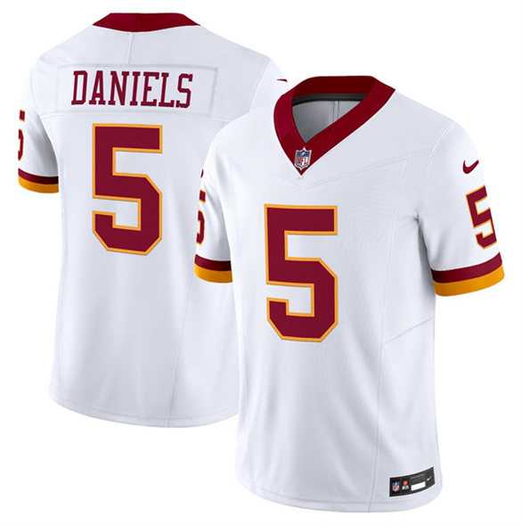 Men & Women & Youth Washington Commanders #5 Jayden Daniels White 2025 F.U.S.E. Throwback Vapor Limited Stitched Jersey,We sell and wholesale Men & Women & Youth Washington Commanders #5 Jayden Daniels White 2025 F.U.S.E. Throwback Vapor Limited Stitched Jersey on line form chian!