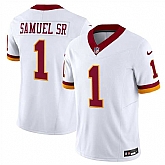 Men & Women & Youth Washington Commanders #1 Deebo Samuel Sr. White 2025 F.U.S.E. Throwback Vapor Limited Stitched Jersey,baseball caps,new era cap wholesale,wholesale hats