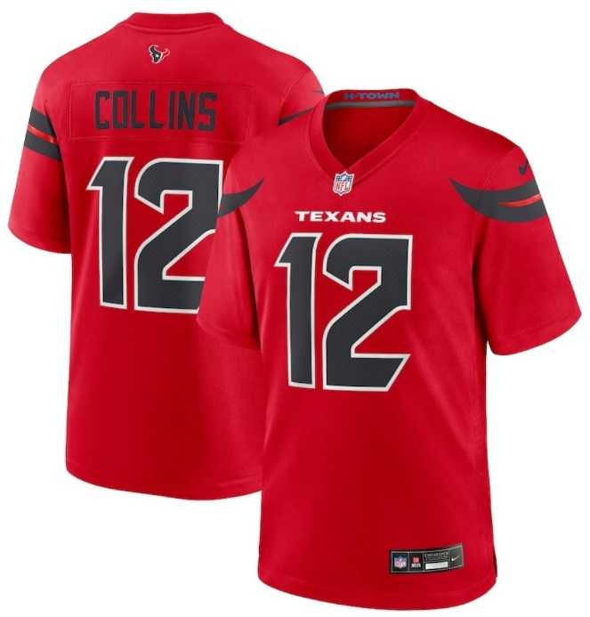 Men & Women & Youth Houston Texans #12 Nico Collins Red Alternate Vapor Limited Stitched Jersey,We sell and wholesale Men & Women & Youth Houston Texans #12 Nico Collins Red Alternate Vapor Limited Stitched Jersey on line form chian!