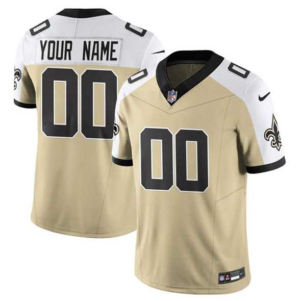 Men's New Orleans Saints Active Player Custom Gold White Alternate 2025 F.U.S.E. Vapor Limited Football Stitched Jersey,We sell and wholesale Men's New Orleans Saints Active Player Custom Gold White Alternate 2025 F.U.S.E. Vapor Limited Football Stitched Jersey on line form chian!