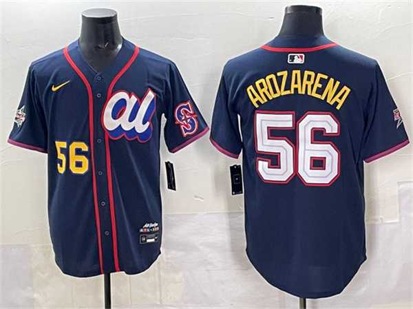 Men's American League #56 Randy Arozarena Navy 2025 All-Star Edition Limited Stitched Jersey,We sell and wholesale Men's American League #56 Randy Arozarena Navy 2025 All-Star Edition Limited Stitched Jersey on line form chian!