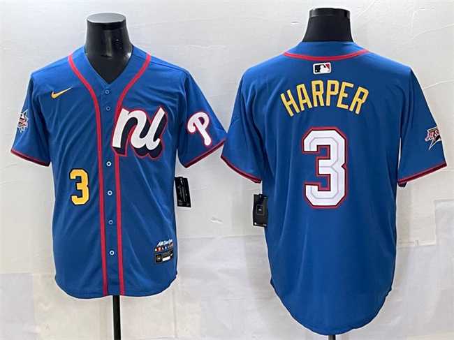 Men's National League #3 Bryce Harper Blue 2025 All-Star Edition Limited Stitched Jersey,We sell and wholesale Men's National League #3 Bryce Harper Blue 2025 All-Star Edition Limited Stitched Jersey on line form chian!