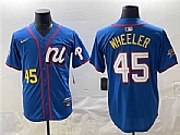 Men's National League #45 Zack Wheeler Blue 2025 All-Star Edition Limited Stitched Jersey,baseball caps,new era cap wholesale,wholesale hats