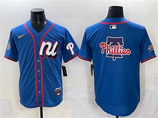 Men's National League Philadelphia Phillies Team Big Logo Blue 2025 All-Star Edition Limited Stitched Jersey,We sell and wholesale Men's National League Philadelphia Phillies Team Big Logo Blue 2025 All-Star Edition Limited Stitched Jersey on line form chian!