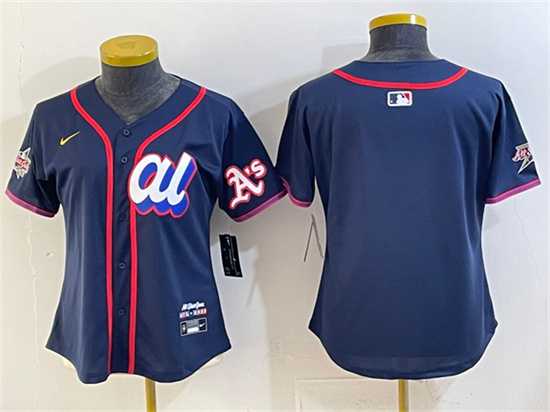 Women's American League Oakland Athletics Blank Navy 2025 All-Star Edition Limited Stitched Jersey(Run Small),We sell and wholesale Women's American League Oakland Athletics Blank Navy 2025 All-Star Edition Limited Stitched Jersey(Run Small) on line form chian!