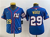 Youth National League #29 James Wood Blue 2025 All-Star Edition Limited Stitched Jersey,baseball caps,new era cap wholesale,wholesale hats