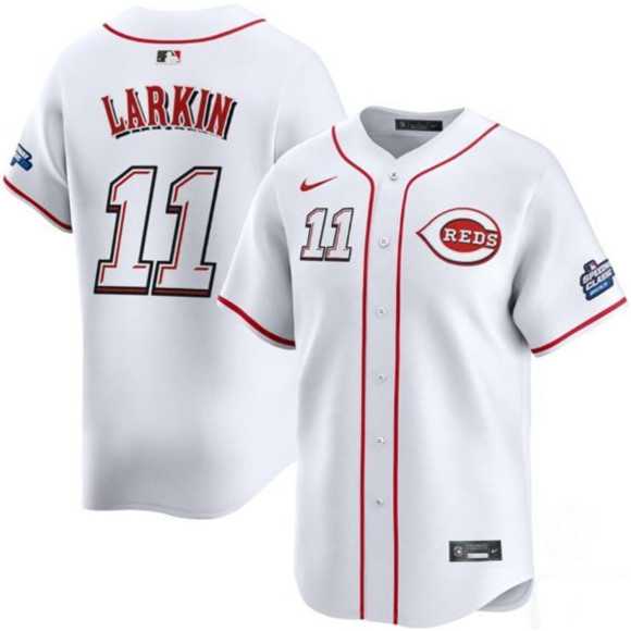 Men's Cincinnati Reds #11 Barry Larkin White 2025 Speedway Classic Home Limited Stitched Jersey Dzhi,We sell and wholesale Men's Cincinnati Reds #11 Barry Larkin White 2025 Speedway Classic Home Limited Stitched Jersey Dzhi on line form chian!