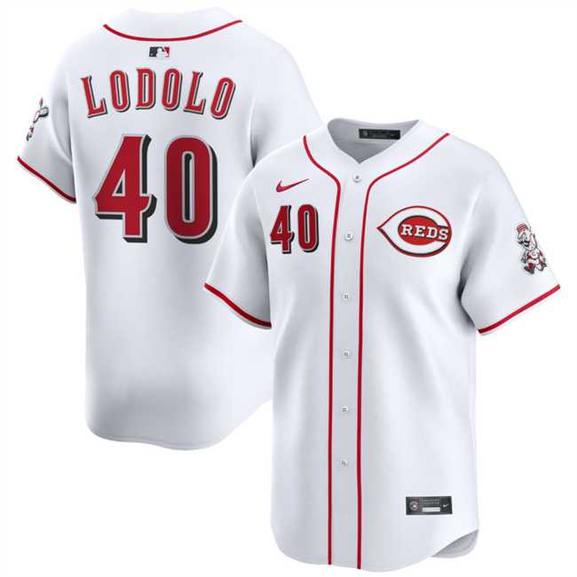 Men's Cincinnati Reds #40 Nick Lodolo White Home Limited Stitched Jersey Dzhi,We sell and wholesale Men's Cincinnati Reds #40 Nick Lodolo White Home Limited Stitched Jersey Dzhi on line form chian!