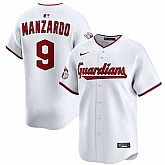 Men's Cleveland Guardians #9 Kyle Manzardo White Home Limited Stitched Jersey Dzhi,baseball caps,new era cap wholesale,wholesale hats