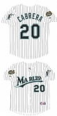 Men's Miami Marlins #20 Miguel Cabrera White 2003 Throwback Stitched Jersey,baseball caps,new era cap wholesale,wholesale hats