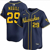 Men's Milwaukee Brewers #29 Trevor Megill Navy Alternate Limited Stitched Jersey Dzhi,baseball caps,new era cap wholesale,wholesale hats