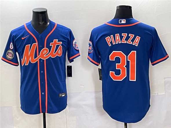 Men's New York Mets #31 Mike Piazza Blue With Patch Cool Base Stitched Jersey,We sell and wholesale Men's New York Mets #31 Mike Piazza Blue With Patch Cool Base Stitched Jersey on line form chian!