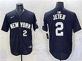 Men's New York Yankees #2 Derek Jeter Black Limited Stitched Jersey,baseball caps,new era cap wholesale,wholesale hats