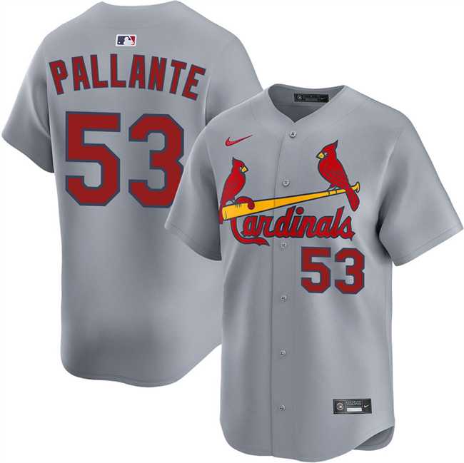 Men's St. Louis Cardinals #53 Andre Pallante Gray 2024 Away Limited Stitched Jersey Dzhi,We sell and wholesale Men's St. Louis Cardinals #53 Andre Pallante Gray 2024 Away Limited Stitched Jersey Dzhi on line form chian!