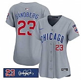 Women's Chicago Cubs #23 Ryne Sandberg Gray 'Ryne Sandberg Tribute' Vapor Limited V3 Stitched Jersey Dzhi,baseball caps,new era cap wholesale,wholesale hats