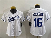 Youth Kansas City Royals #16 Bo Jackson White Cool Base Stitched Jersey,baseball caps,new era cap wholesale,wholesale hats