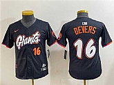 Youth San Francisco Giants #16 Rafael Devers Anthracite 2025 City Connect Limited Stitched Jersey,baseball caps,new era cap wholesale,wholesale hats