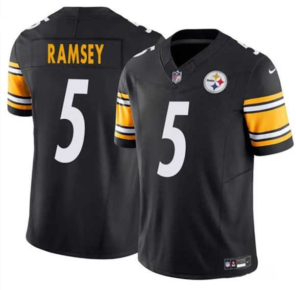Men & Women & Youth Pittsburgh Steelers #5 Jalen Ramsey Black 2025 F.U.S.E. Vapor Untouchable Limited Stitched Jersey,We sell and wholesale Men & Women & Youth Pittsburgh Steelers #5 Jalen Ramsey Black 2025 F.U.S.E. Vapor Untouchable Limited Stitched Jersey on line form chian!