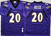 Men's Baltimore Ravens #20 Ed Reed Purple Throwback Stitched Football Jersey,baseball caps,new era cap wholesale,wholesale hats