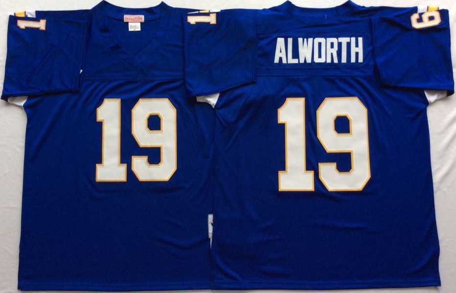 Men's Los Angeles Chargers #19 Lance Alworth Blue Throwback Stitched Football Jersey,We sell and wholesale Men's Los Angeles Chargers #19 Lance Alworth Blue Throwback Stitched Football Jersey on line form chian!